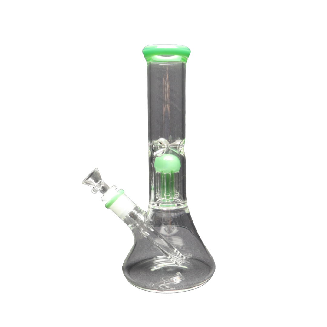 142 21RKQG 10" tree perc beaker - RK Quality Glass