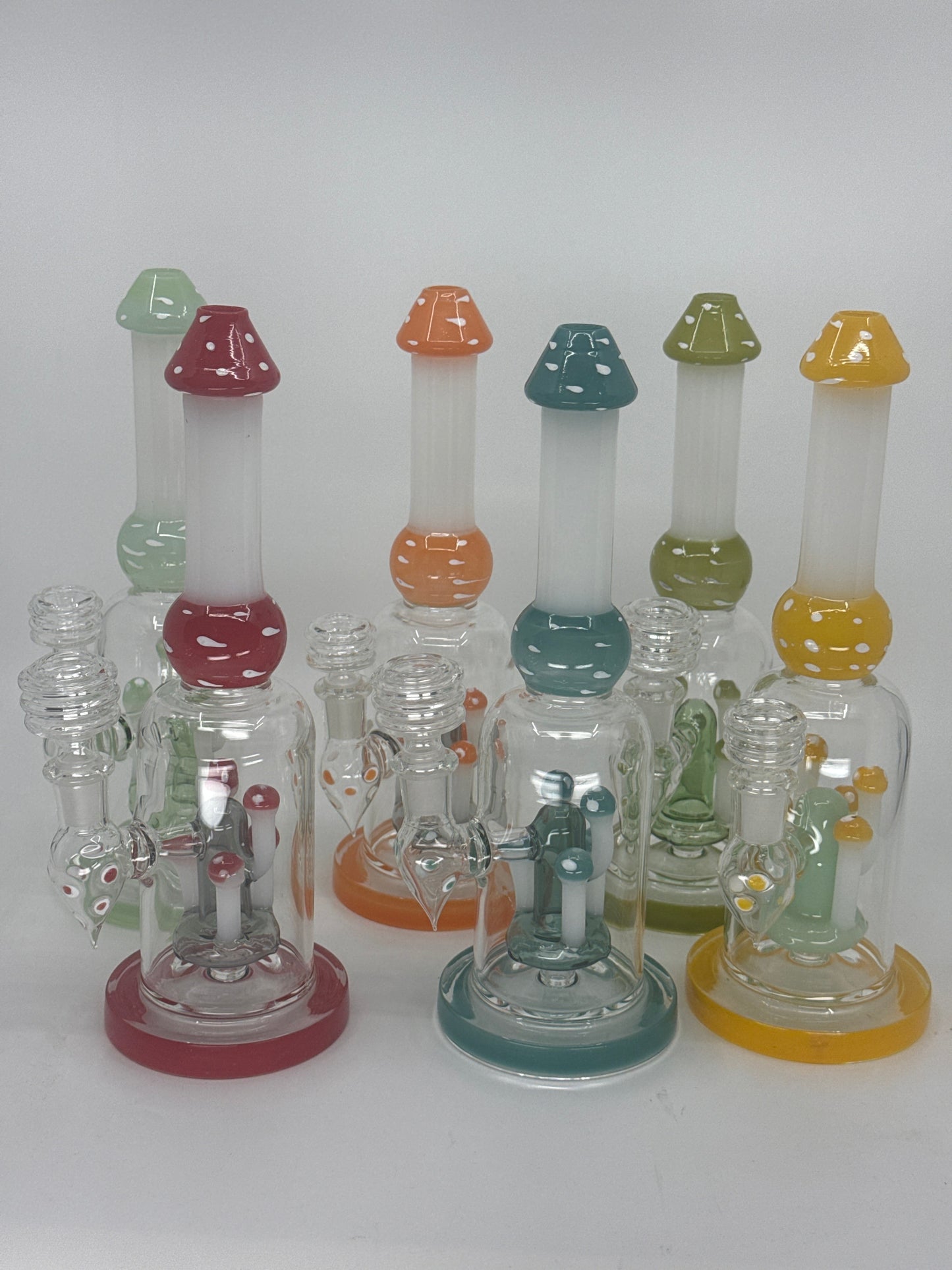10” mushroom inserts straight dab rig - RK Quality Glass