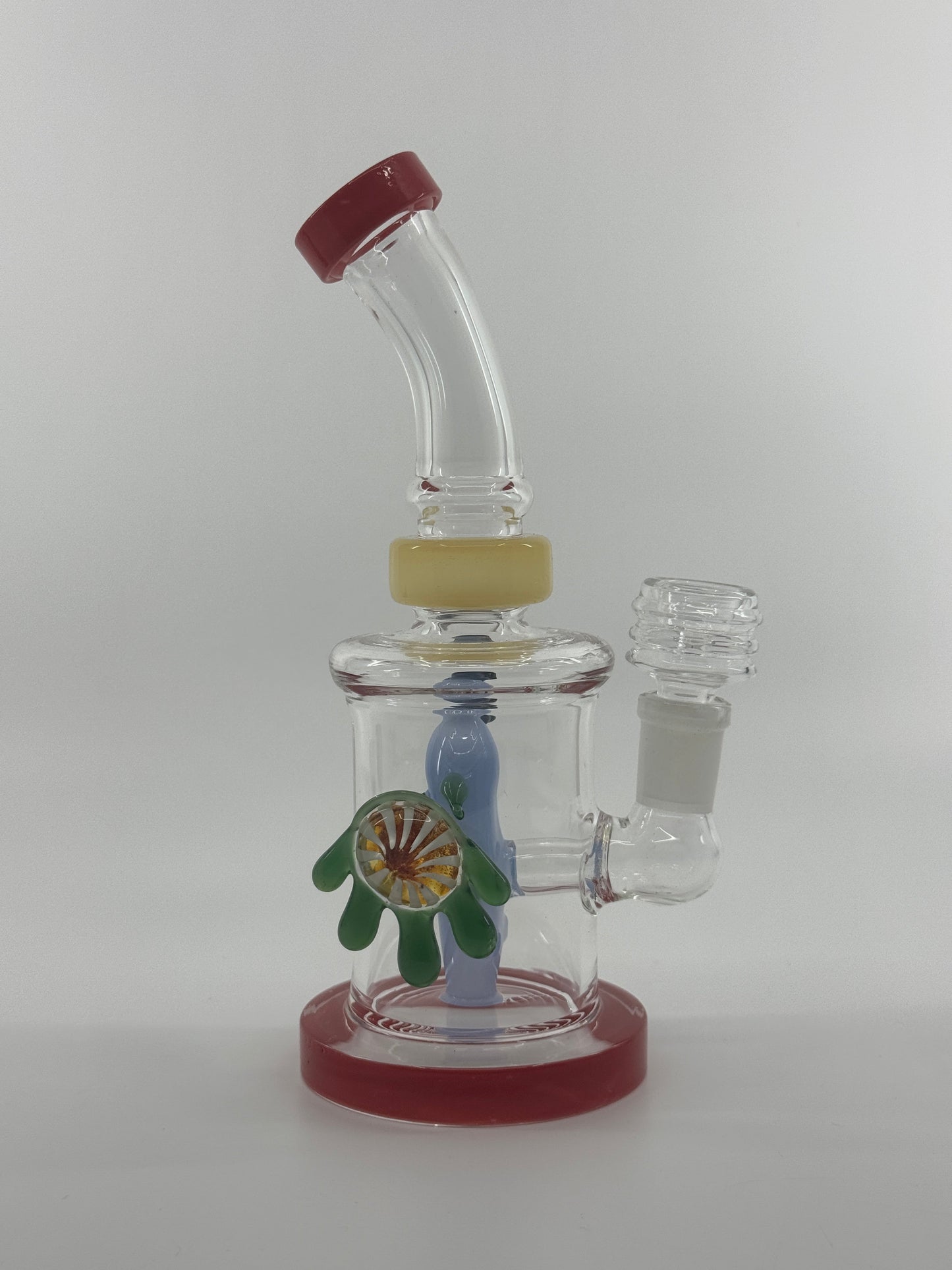 7” locket with fish inserts dab rig - RK Quality Glass