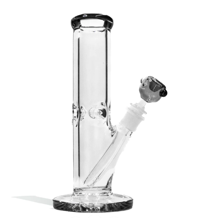 160 18RKQG 10" 9mm thick color mouth piece straight bong - RK Quality Glass