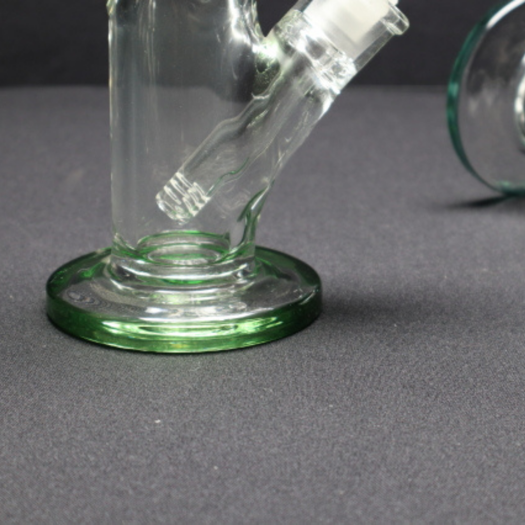 160 18RKQG 10" 9mm thick color mouth piece straight bong - RK Quality Glass