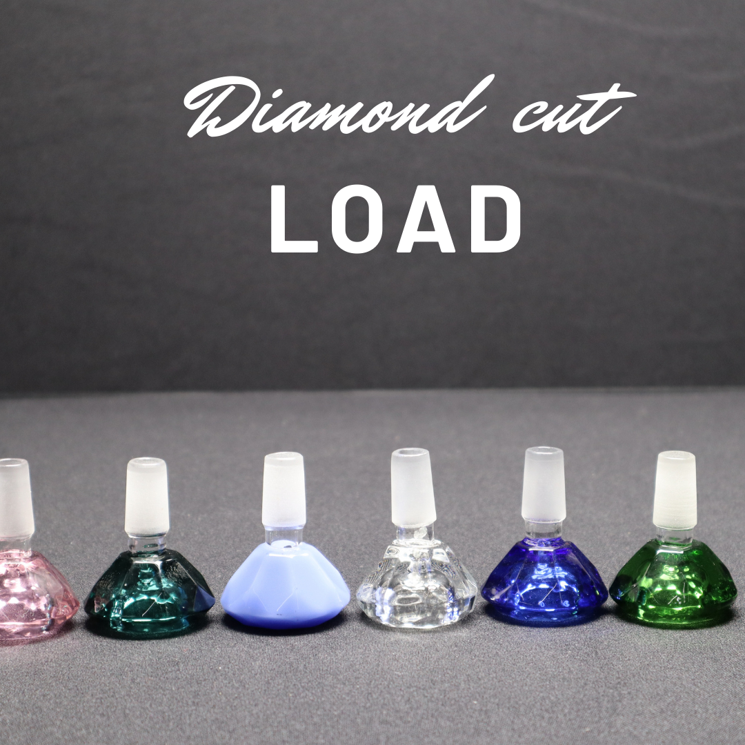 14 mm Diamond cut bowl - RK Quality Glass