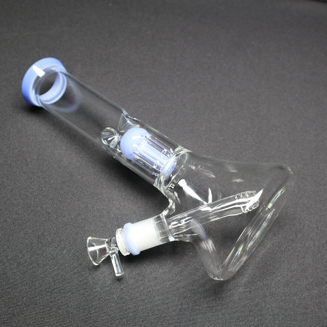 142 21RKQG 10" tree perc beaker - RK Quality Glass