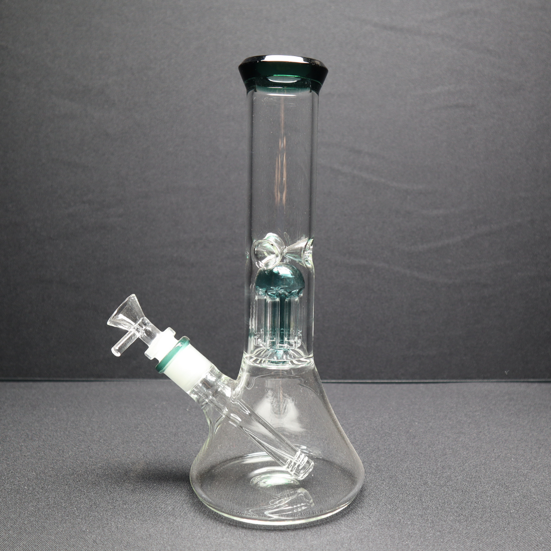 142 21RKQG 10" tree perc beaker - RK Quality Glass