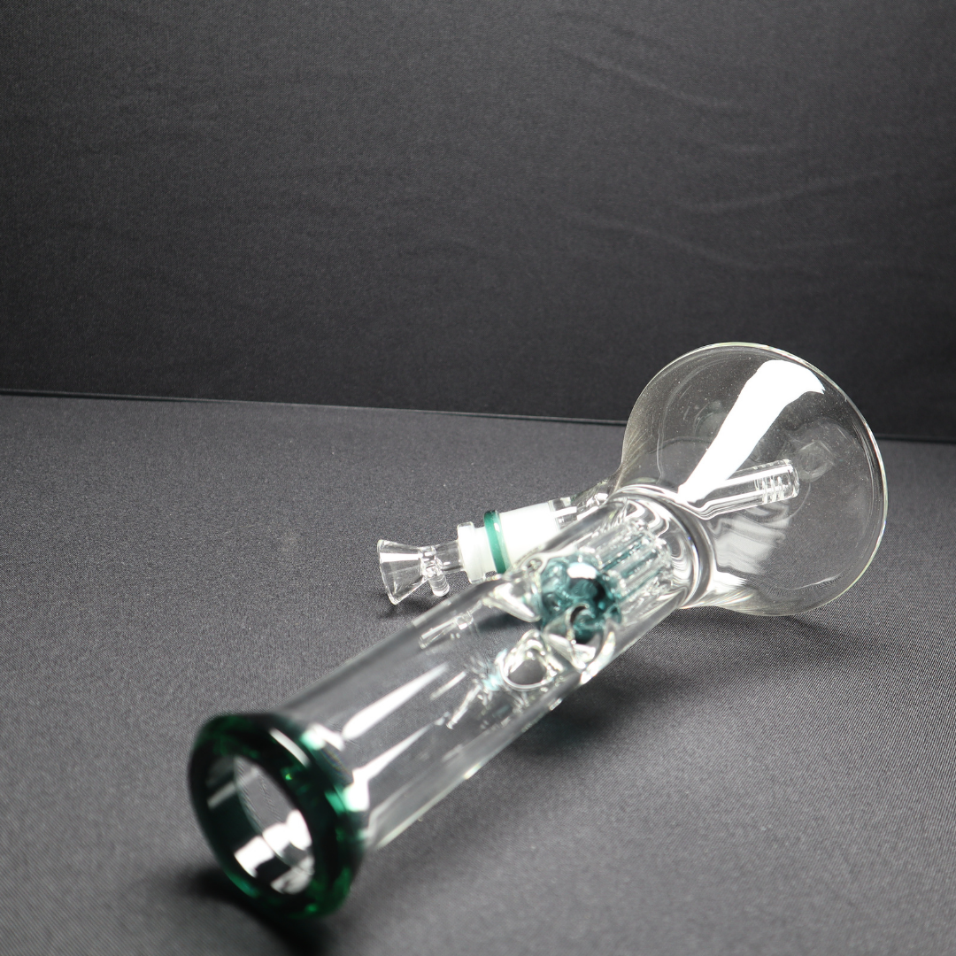 142 21RKQG 10" tree perc beaker - RK Quality Glass