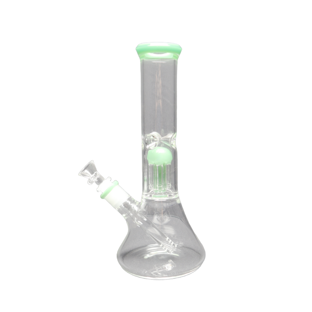 142 21RKQG 10" tree perc beaker - RK Quality Glass