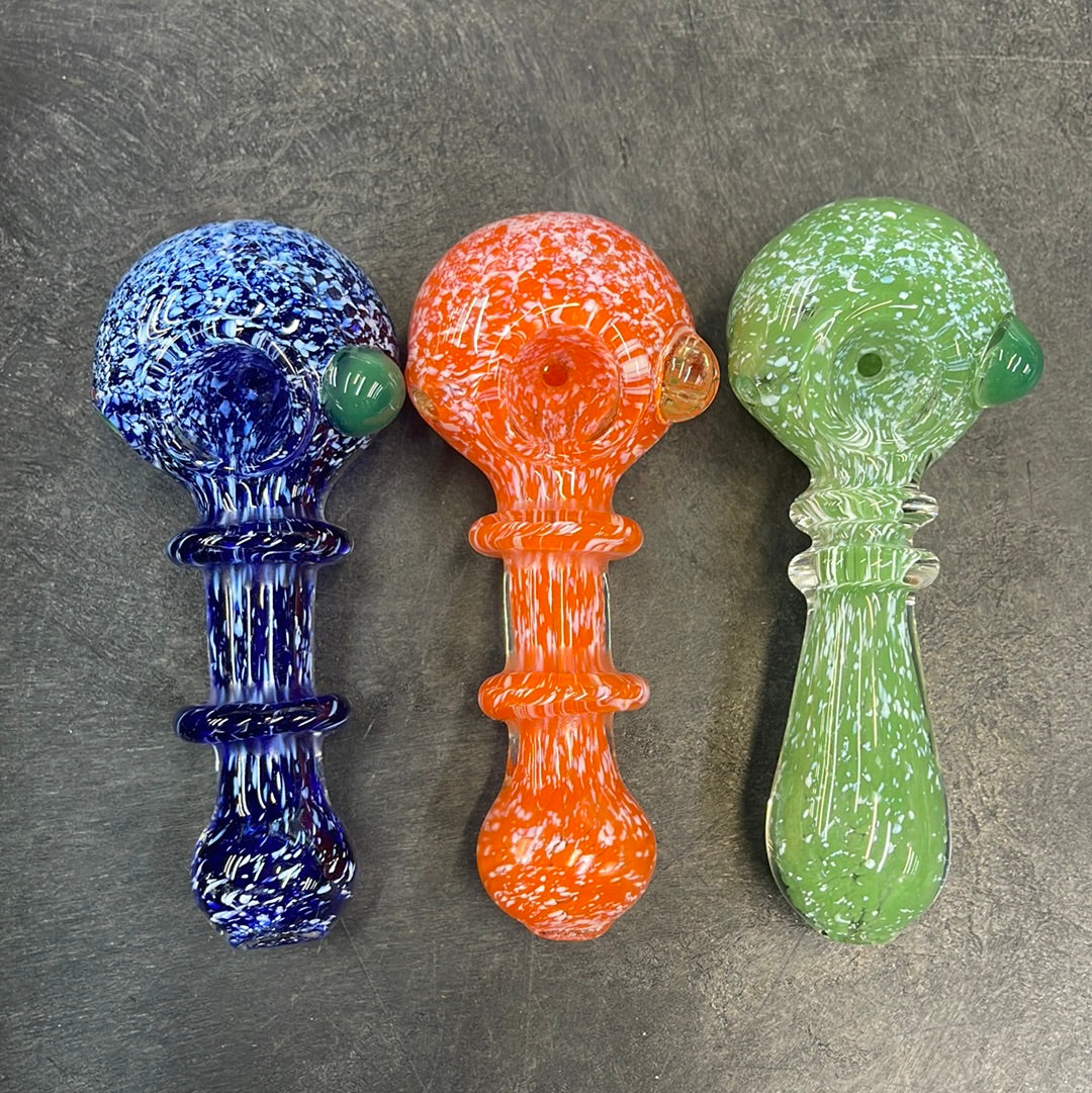 3.5” double rim frit Hand pipe - RK Quality Glass