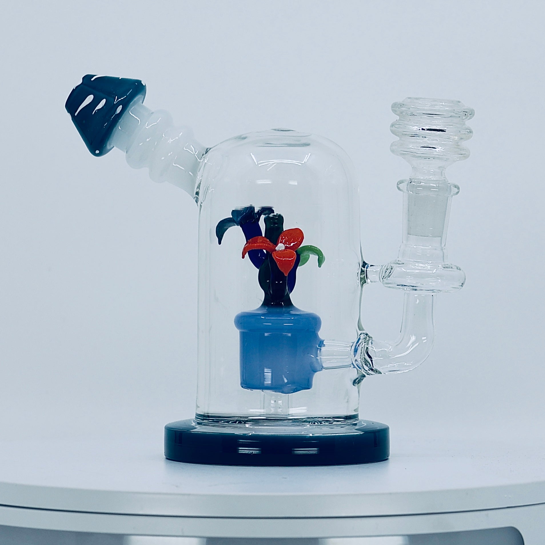 6" flower insert dab rig - RK Quality Glass 