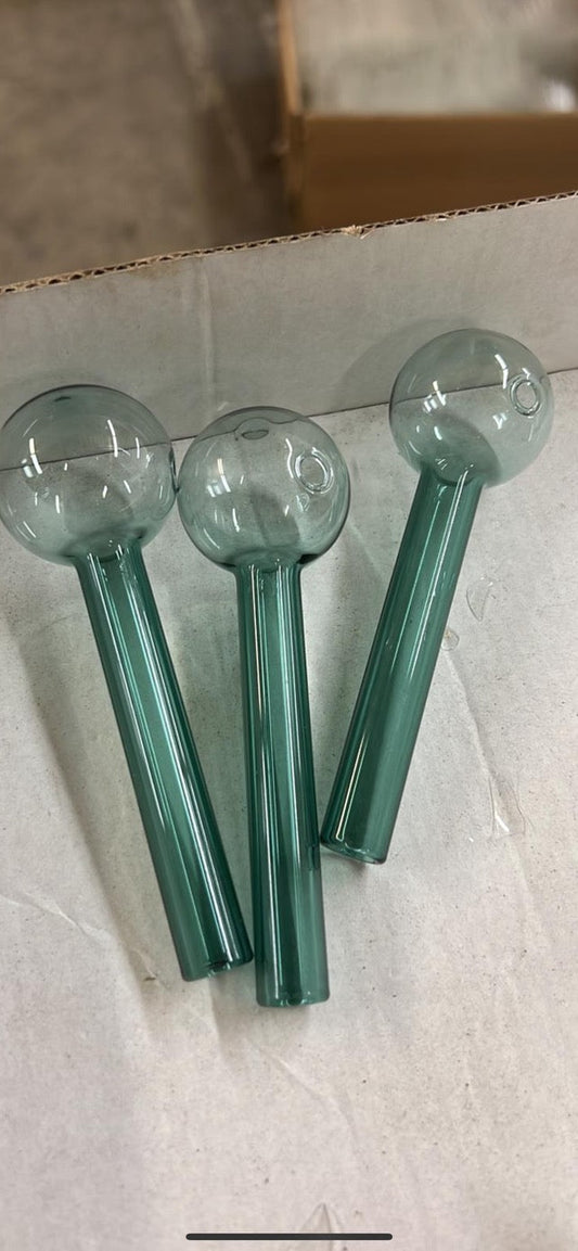 4” heavy light green oil burner RKQG 2011 - RK Quality Glass 