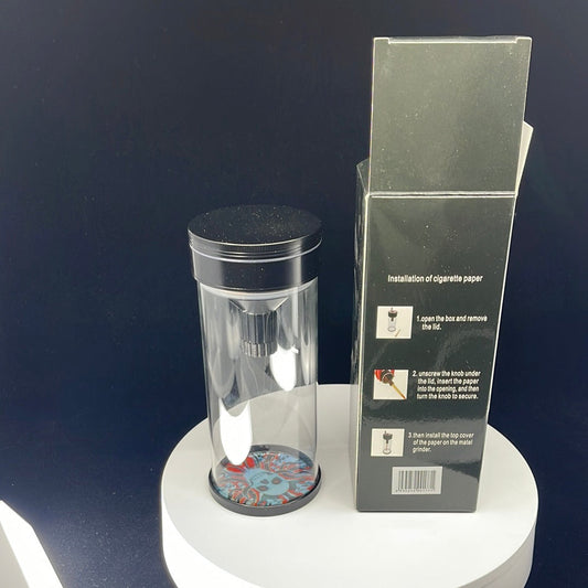 277 6.5RKQG 3 piece magnetic rainbow herb grinder - RK Quality Glass 