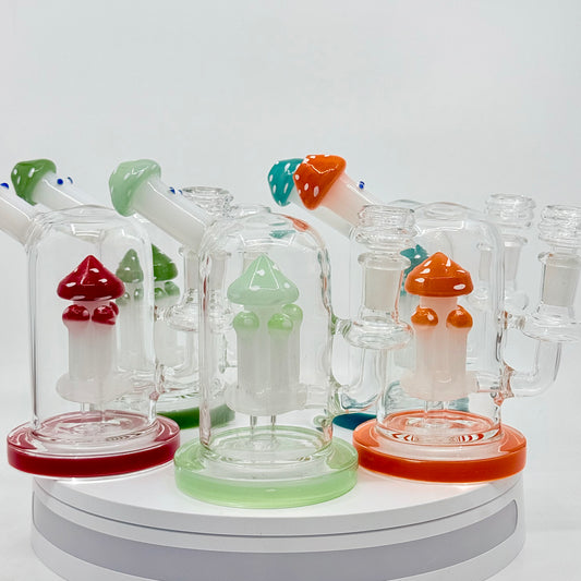 7" SIDE CARB MUSHROOM DAB RIG - RK Quality Glass 