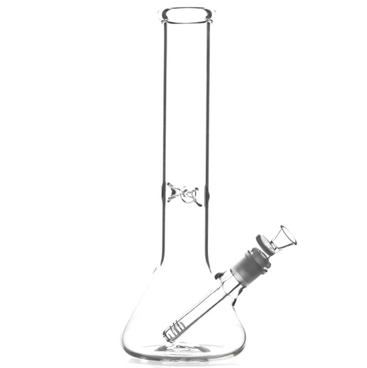 196 16RKQG 14" 5mm clear beaker bong - RK Quality Glass 