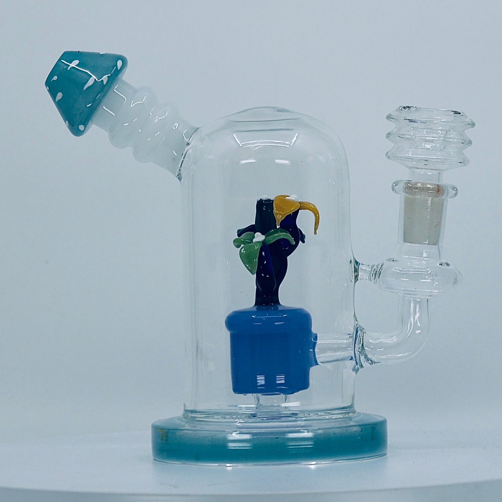 6" flower insert dab rig - RK Quality Glass 