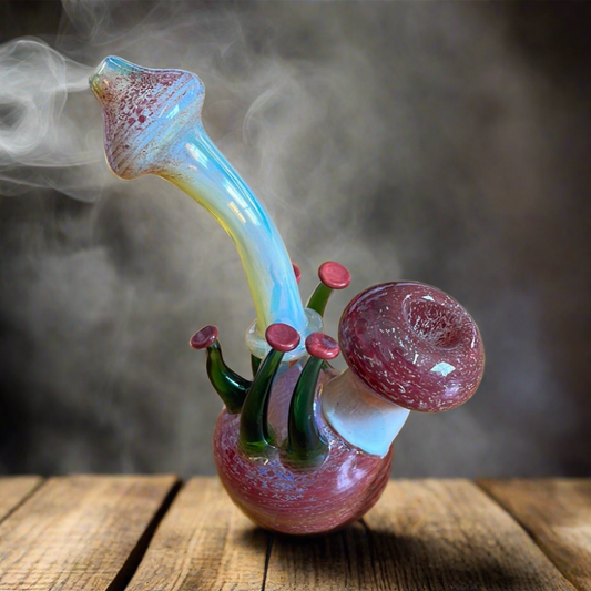 1107 xl mushrooms bubbler - RK Quality Glass 