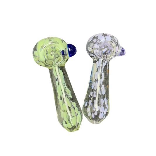4.5" 120gm color dot mix hand pipe - RK Quality Glass 