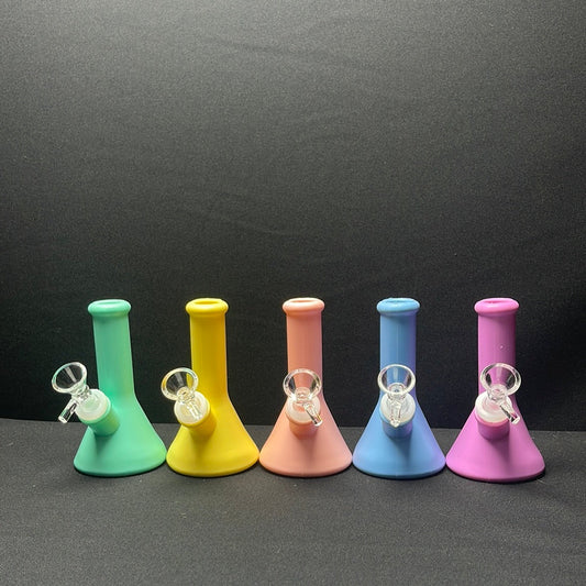 769 RKQG450 4.9” silicone beaker bong - RK Quality Glass 