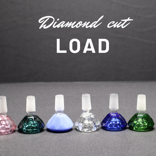 14 mm Diamond cut bowl - RK Quality Glass 