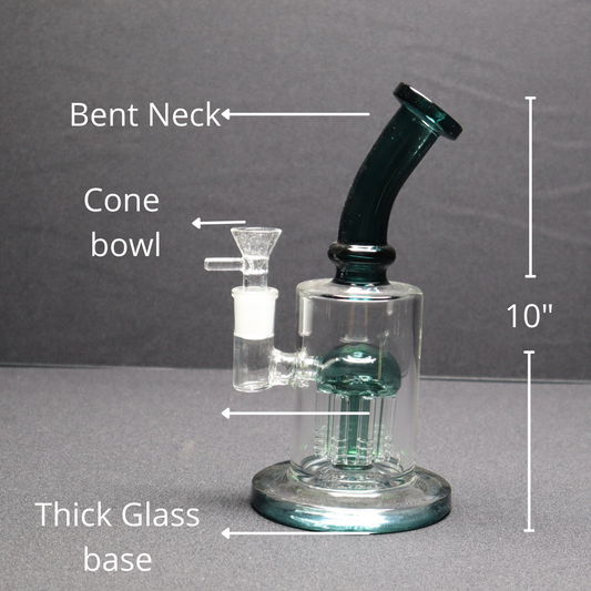 143 25RKQG 10" tree perc beaker - RK Quality Glass 