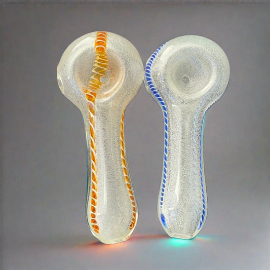 2.5” Glow in dark  hand pipe  50gm - RK Quality Glass 